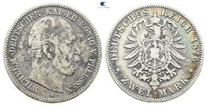 Alemania 2 marcos 1876 A "Prusia" en subasta Savoca Numismatik  - 3 de mayo de 2025