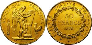 Франция 50 франков 1878 A на аукционе V. GADOURY - 3 октября 2025