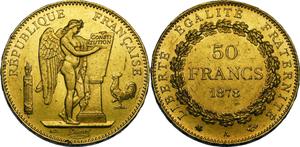 Франция 50 франков 1878 A на аукционе V. GADOURY - 3 октября 2025
