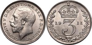 Großbritannien 3 Pence 1911 auf der Auktion Coin Cabinet - 23. Januar 2024