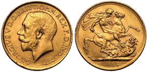 Великобритания Соверен 1915 BM на аукционе Coin Cabinet - 4 марта 2025