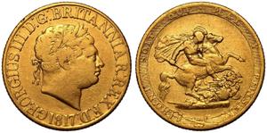 United Kingdom Sovereign 1817 at auction Coin Cabinet - April 29, 2025