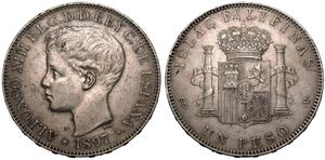 Филиппины 1 песо 1897 SGV на аукционе Coin Cabinet - 14 мая 2025
