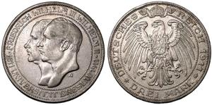 Germany 3 Mark 1911 A "Prussia" at auction Coin Cabinet - July 30, 2025