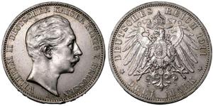 Germany 3 Mark 1911 A "Prussia" at auction Coin Cabinet - July 30, 2025