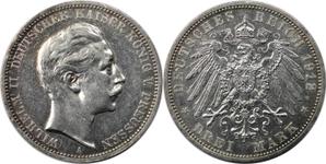 Deutschland 3 Mark 1912 A "Preussen" auf der Auktion BAC - March 25, 2025