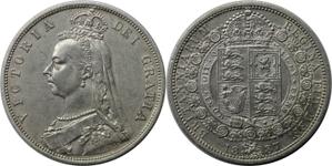 Gran Bretaña Media corona 1887 JEB "Retrato jubilar" en subasta BAC - 25 de marzo de 2025