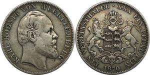 Württemberg Taler 1870 auf der Auktion BAC - 22. April 2025