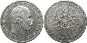 Deutschland 5 Mark 1874 A "Preussen" auf der Auktion BAC - 25. Juni 2025
