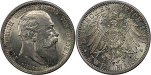 Deutschland 2 Mark 1907 "Baden" auf der Auktion BAC - 29. Juli 2025