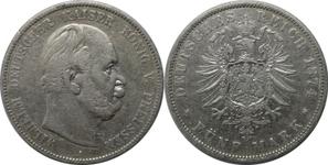 Deutschland 5 Mark 1874 A "Preussen" auf der Auktion BAC - 29. Juli 2025