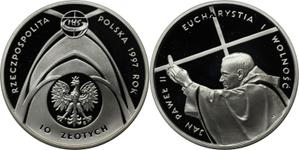 Polska 10 złotych 1997 MW EO "Jan Paweł II - Kongres Eucharystyczny we Wrocławiu" na aukcji BAC - 29 lipca 2025