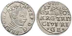 Polska Trojak 1585 "Ryga" na aukcji Frühwald - 28 czerwca 2025