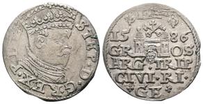 Polska Trojak 1586 "Ryga" na aukcji Frühwald - 28 czerwca 2025