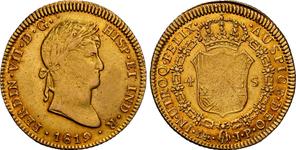 Peru 4 Escudos 1819 JP at auction Sedwick - May 9, 2025