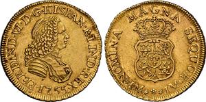 Peru 2 Escudos 1755 LM JM at auction Sedwick - May 9, 2025