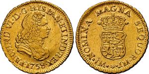 Peru 1 Escudo 1758 LM JM at auction Sedwick - May 9, 2025