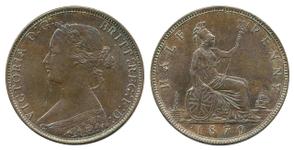 Großbritannien 1/2 Penny 1870 auf der Auktion AB Philea & Myntkompaniet - 11. November 2017