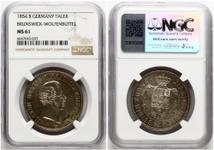 Braunschweig-Wolfenbüttel Taler 1854 B auf der Auktion Numisbalt - 9. Februar 2025