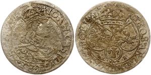 Polen 6 Gröscher 1661 TLB "Mit Rahmen" auf der Auktion Numisbalt - 9. Februar 2025