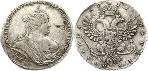 Rußland Poltina (1/2 Rubel) 1738 СПБ "St. Petersburger Typ" auf der Auktion Numisbalt - 9. März 2025