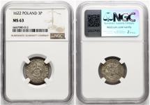 Polonia Poltorak 1622 "Casa de moneda de Bydgoszcz" en subasta Numisbalt - April 13, 2025