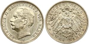 Deutschland 2 Mark 1911 G "Baden" auf der Auktion Numisbalt - 13. April 2025