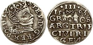 Polska Trojak 1583 "Ryga" na aukcji Numisbalt - 8 czerwca 2025