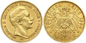 Niemcy 20 marek 1894 A "Prusy" na aukcji Numisbalt - 8 czerwca 2025