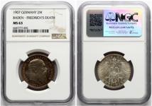 Deutschland 2 Mark 1907 "Baden" auf der Auktion Numisbalt - 8. Juni 2025