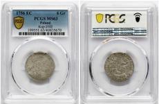 Polska Szóstak 1756 EC "Koronny" na aukcji Numisbalt - 13 lipca 2025