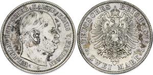 Alemania 2 marcos 1876 A "Prusia" en subasta Katz - 12 de febrero de 2025
