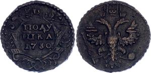 Rußland Polushka (1/4 Kopeke) 1730 auf der Auktion Katz - 12. Februar 2025