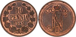 Finland 10 Pennia 1915 at auction Katz - March 9, 2025