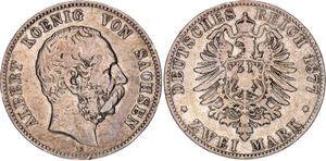 Deutschland 2 Mark 1877 E "Sachsen" at auction Katz - March 9, 2025