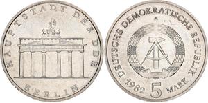 Germany 5 Mark 1982 A "Brandenburg Gate" at auction Katz - March 9, 2025