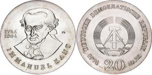 Germany 20 Mark 1974 "Immanuel Kant" at auction Katz - March 9, 2025