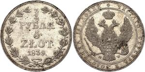 Polen 3/4 Rubel - 5 Zlotych 1839 MW auf der Auktion Katz - 17. April 2025