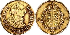 Spain 1/2 Escudo 1786 M DV at auction Katz - April 17, 2025