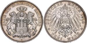 Deutschland 3 Mark 1913 J "Hamburg" auf der Auktion Katz - 13. April 2025