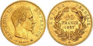 Francja 10 franków 1859 A na aukcji Katz - 10 lipca 2025