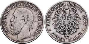 Deutschland 2 Mark 1877 G "Baden" auf der Auktion Katz - 17. August 2025