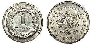 Polska 1 złoty 1991 MW na aukcji Numis Poland - 11 maja 2025