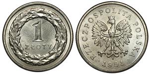 Polska 1 złoty 1991 MW na aukcji Numis Poland - 11 maja 2025