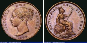 Großbritannien 1/3 Farthing 1844 auf der Auktion London Coins - 3. März 2024