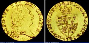 Gran Bretaña 1 guinea 1791 "Pala" en subasta London Coins - 2 de marzo de 2025
