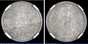 Германия 1 марка 1881 E на аукционе London Coins - 2 марта 2025