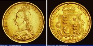 United Kingdom Half Sovereign 1892 "Jubilee Head" at auction London Coins - June 1, 2025