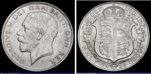 Wielka Brytania 1/2 korony 1922 na aukcji London Coins - 1 czerwca 2025