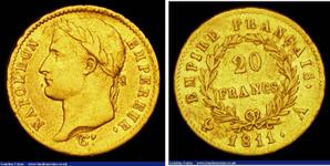 Франция 20 франков 1811 A на аукционе London Coins - 1 июня 2025